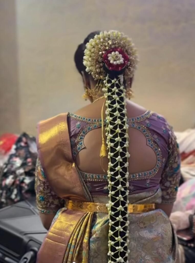 Traditional Floral Hairstyle design